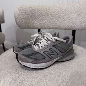 New Balance Gray and White Running Shoes
